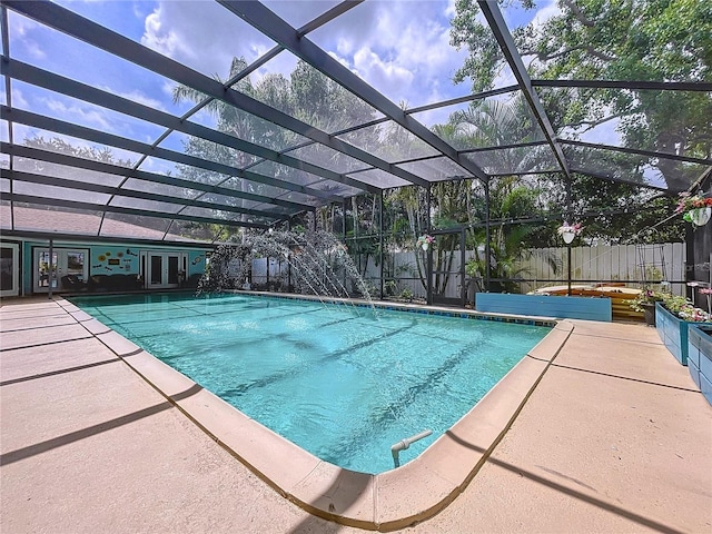255 Lake Link Rd, Winter Haven, FL 33884 - view of pool featuring glass enclosure and a patio