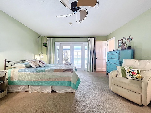 255 Lake Link Rd, Winter Haven, FL 33884 - bedroom with french doors, carpet, and access to outside