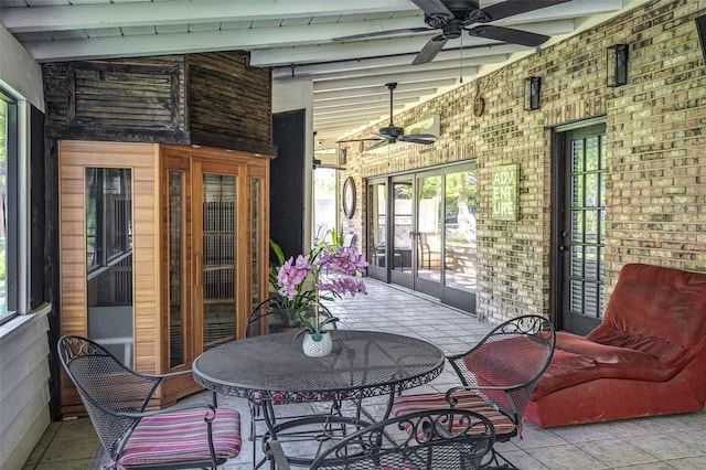 418 N Rd, Lakeland, FL 33809 - view of patio with ceiling fan and outdoor dining area