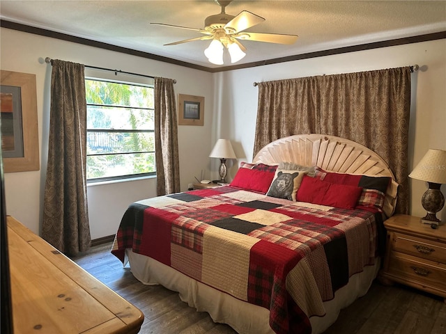 9402 Cat Track Trl, Lake Wales, FL 33898 - bedroom with wood finished floors and a ceiling fan