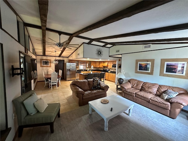 9402 Cat Track Trl, Lake Wales, FL 33898 - living room featuring a ceiling fan