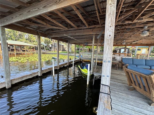 9402 Cat Track Trl, Lake Wales, FL 33898 - dock with boat lift and a water view