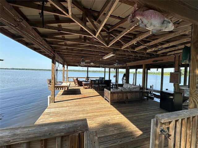 9402 Cat Track Trl, Lake Wales, FL 33898 - dock with a water view and boat lift