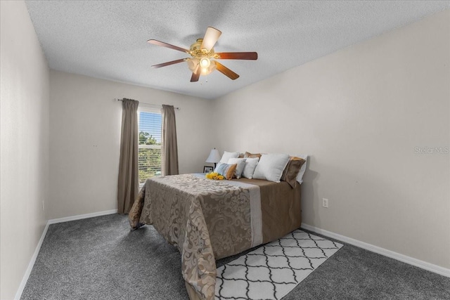 1800 Emily Dr, Winter Haven, FL 33884 - bedroom featuring light carpet, a textured ceiling, baseboards, and ceiling fan