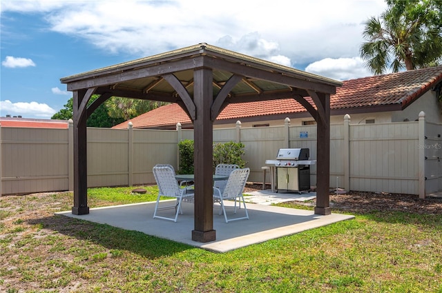 5102 Village Ct Unit E-2, Lake Wales, FL 33898 - view of patio / terrace with a gazebo and area for grilling