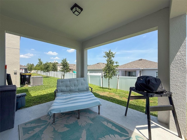 912 Scrub Oak Hammock Rd, Davenport, FL 33837 - view of patio featuring central AC and grilling area