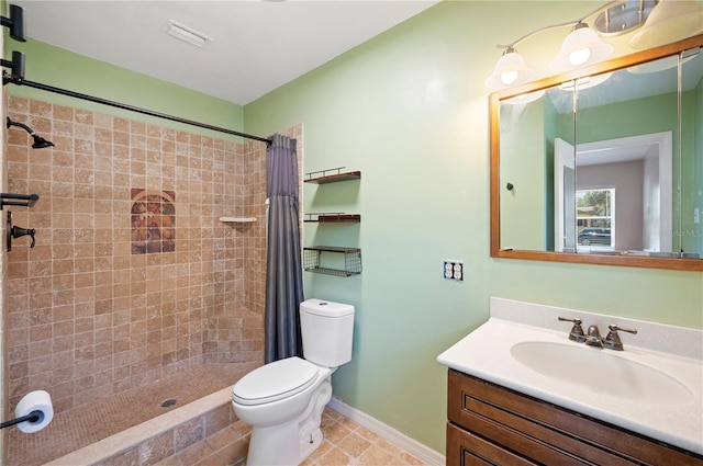 961 Oleander Dr SE, Winter Haven, FL 33880 - full bath with toilet, tiled shower, vanity, and baseboards