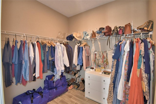 1100 Sugarwood St, Davenport, FL 33837 - walk in closet with wood finish floors