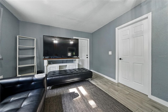 1140 W Seminole Trl, Bartow, FL 33830 - living area featuring wood finished floors, baseboards, and a textured ceiling