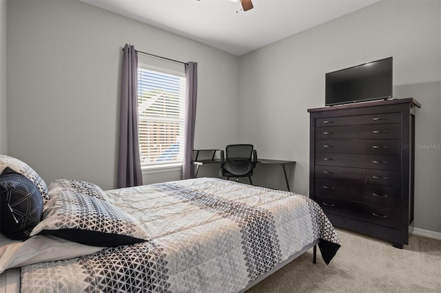 1081 Sandpiper Loop, Winter Haven, FL 33881 - bedroom featuring light colored carpet, ceiling fan, and baseboards