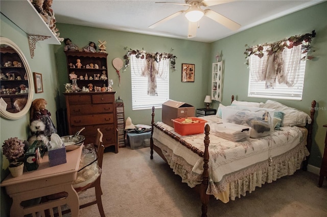2213 W Pilaklakaha Ave, Auburndale, FL 33823 - carpeted bedroom featuring ceiling fan