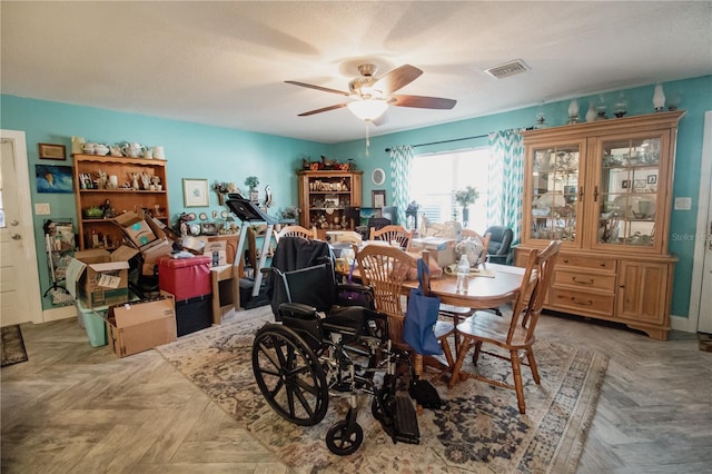 2213 W Pilaklakaha Ave, Auburndale, FL 33823 - dining area with ceiling fan