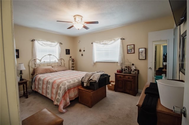 2213 W Pilaklakaha Ave, Auburndale, FL 33823 - bedroom with light carpet and ceiling fan