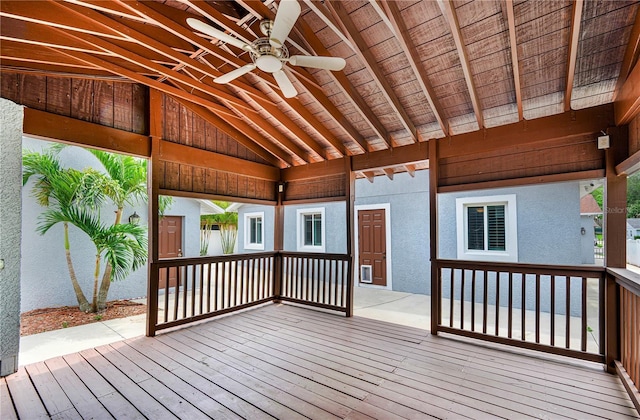 1553 Wright Dr, Lakeland, FL 33805 - deck featuring ceiling fan