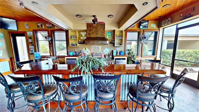 540 Phillips Rd, Sebring, FL 33875 - dining room with ceiling fan and wooden ceiling