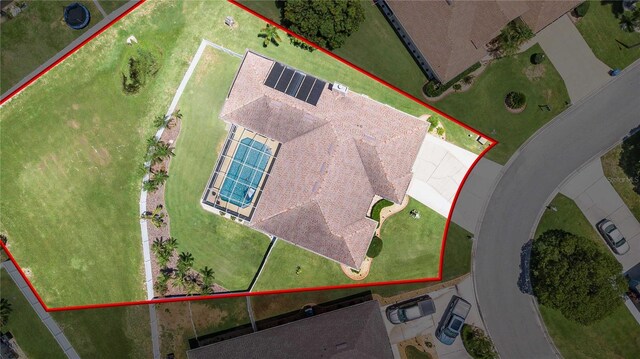 413 Ruby Lake Pl, Winter Haven, FL 33884 - view from above of property featuring property boundaries highlighted