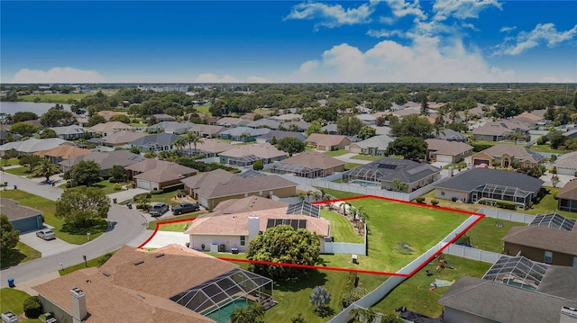 413 Ruby Lake Pl, Winter Haven, FL 33884 - aerial view of residential area featuring property boundaries highlighted