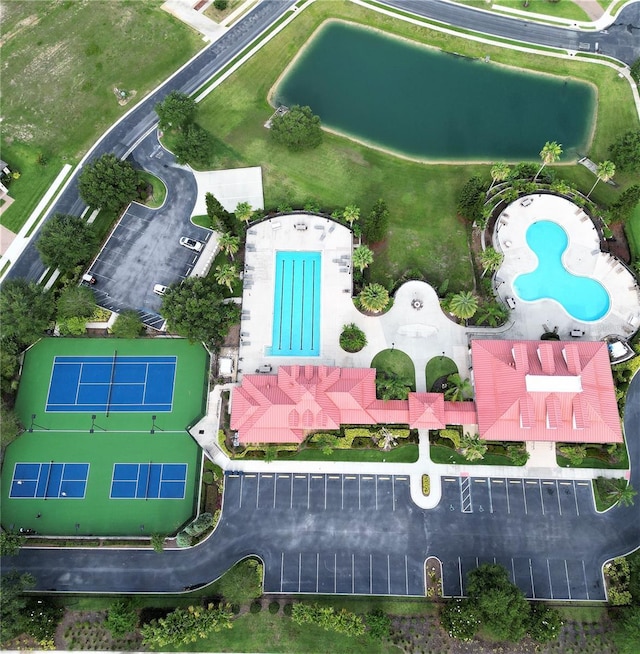 505 Adams View Ln, Auburndale, FL 33823 - bird's eye view of a pool area