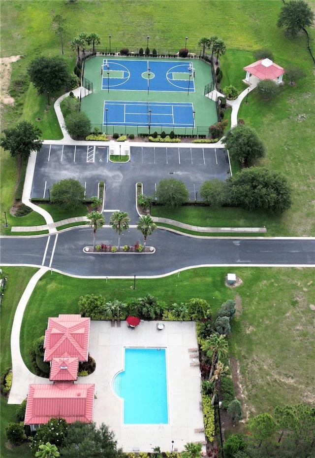 505 Adams View Ln, Auburndale, FL 33823 - bird's eye view of a pool area