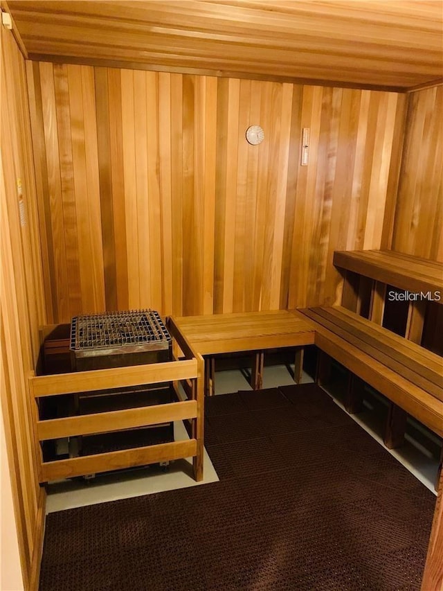 505 Adams View Ln, Auburndale, FL 33823 - relaxing sauna / steam room featuring wooden walls