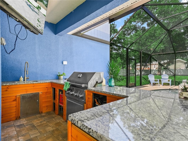 7714 Chase Rd, Lakeland, FL 33810 - view of patio with a sink and a lanai