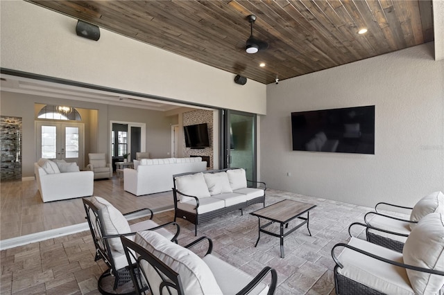209 Pine Lilly Ct, Lake Alfred, FL 33850 - view of patio featuring an outdoor hangout area and french doors