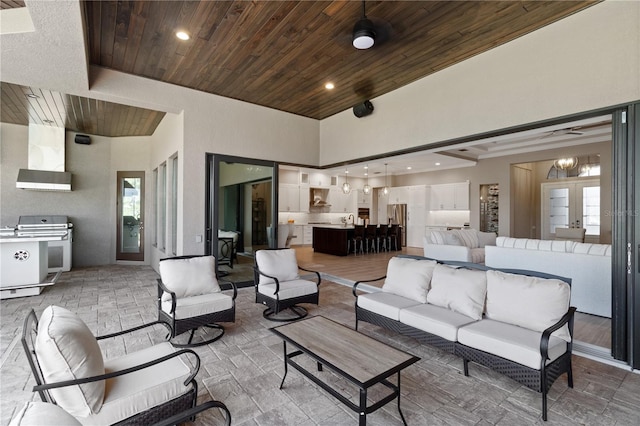 209 Pine Lilly Ct, Lake Alfred, FL 33850 - view of patio with an outdoor hangout area and french doors