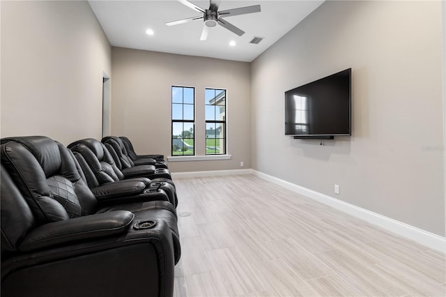 209 Pine Lilly Ct, Lake Alfred, FL 33850 - living area featuring ceiling fan, baseboards, and recessed lighting