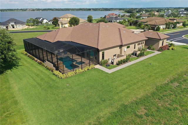 209 Pine Lilly Ct, Lake Alfred, FL 33850 - aerial view of residential area featuring a large body of water