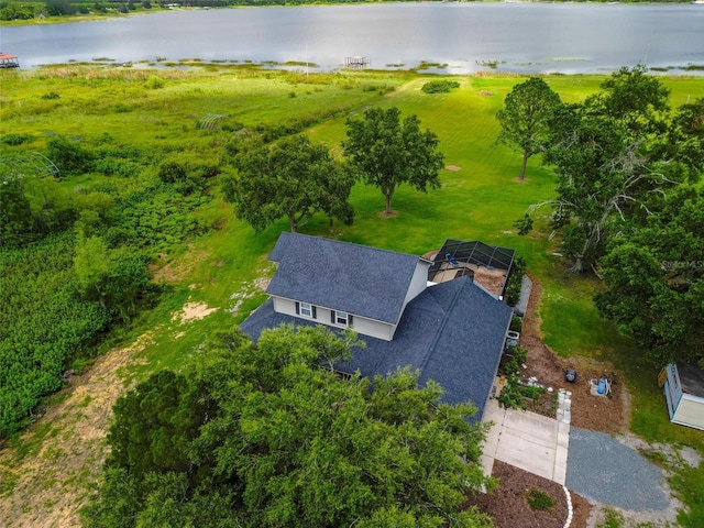 1256 Center St, Dundee, FL 33838 - aerial view of property and surrounding area featuring a large body of water