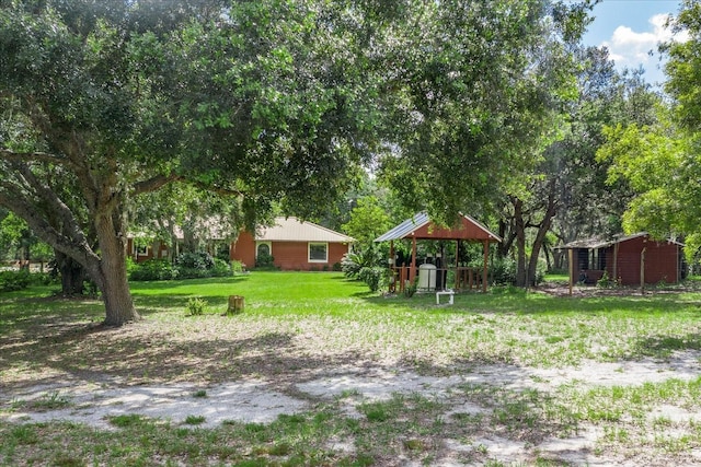 1273 Scrub Jay Trl, Frostproof, FL 33843 - view of grassy yard with a gazebo
