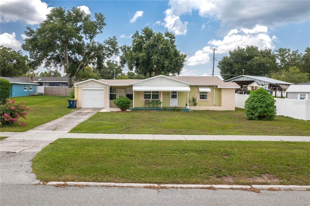 304 W Lake Ave, Auburndale, FL 33823 - ranch-style home featuring driveway, a porch, and an attached garage
