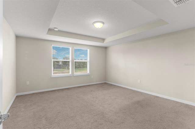 7247 Oakmoss Loop, Davenport, FL 33837 - unfurnished room with a raised ceiling, light carpet, a textured ceiling, and baseboards