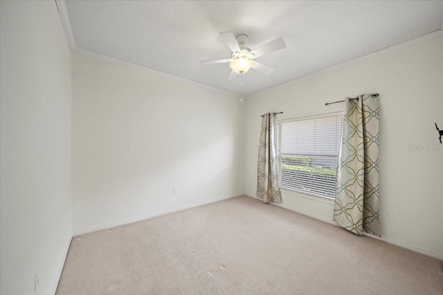 4254 Berwick Dr, Lake Wales, FL 33859 - unfurnished room featuring ornamental molding, carpet flooring, and a ceiling fan