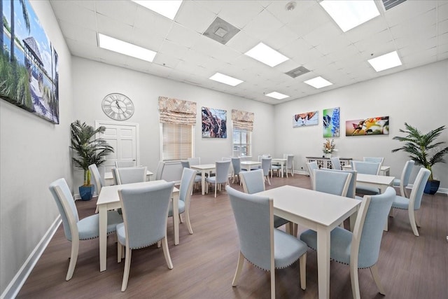 4254 Berwick Dr, Lake Wales, FL 33859 - dining space with a drop ceiling and wood finished floors
