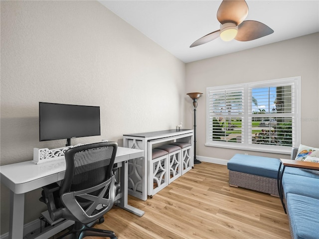 3802 Litchfield Loop, Lake Wales, FL 33859 - office with wood finished floors and ceiling fan