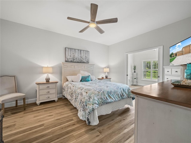 3802 Litchfield Loop, Lake Wales, FL 33859 - bedroom featuring light wood-style flooring and a ceiling fan