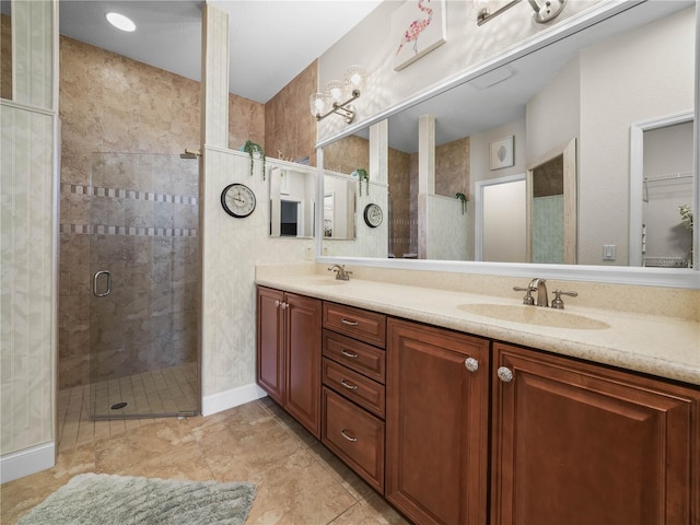 3802 Litchfield Loop, Lake Wales, FL 33859 - bathroom with a stall shower and double vanity