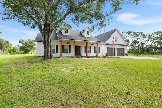 5820 E Johnson Ave, Haines City, FL 33844 - modern farmhouse with a porch, a front lawn, and driveway
