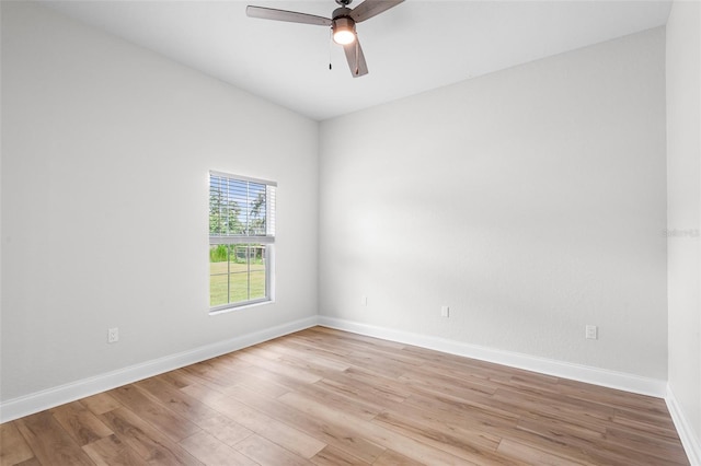 5820 E Johnson Ave, Haines City, FL 33844 - unfurnished room with light wood finished floors and a ceiling fan