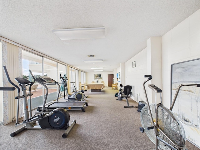 700 Mirror Ter NW Unit 702, Winter Haven, FL 33881 - exercise room featuring a textured ceiling