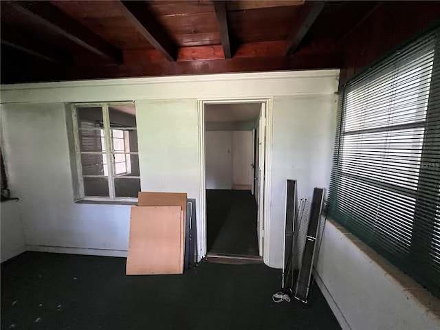 1805 S Lake Reedy Blvd, Frostproof, FL 33843 - unfurnished sunroom featuring beamed ceiling