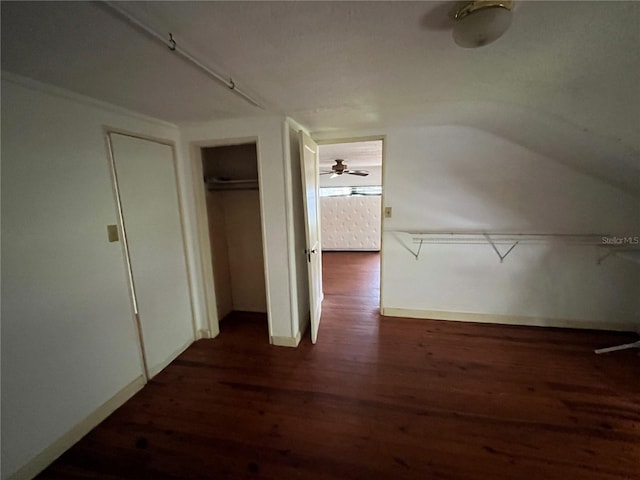 1805 S Lake Reedy Blvd, Frostproof, FL 33843 - hallway with dark wood-type flooring and vaulted ceiling
