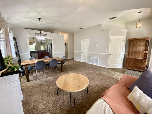 1790 Turtle Rock Dr, Lakeland, FL 33803 - living area featuring lofted ceiling and baseboards