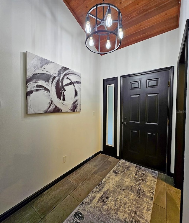 816 Pinewood Ct Unit 3126, Haines City, FL 33844 - foyer featuring wooden ceiling and baseboards