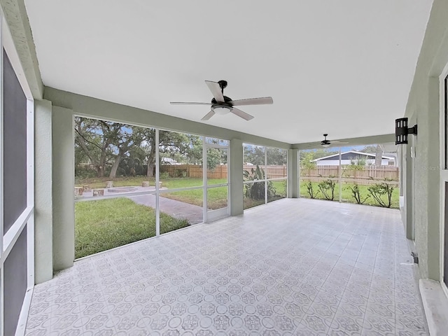 106 Corbett Rd, Lithia, FL 33547 - unfurnished sunroom featuring a ceiling fan and healthy amount of natural light