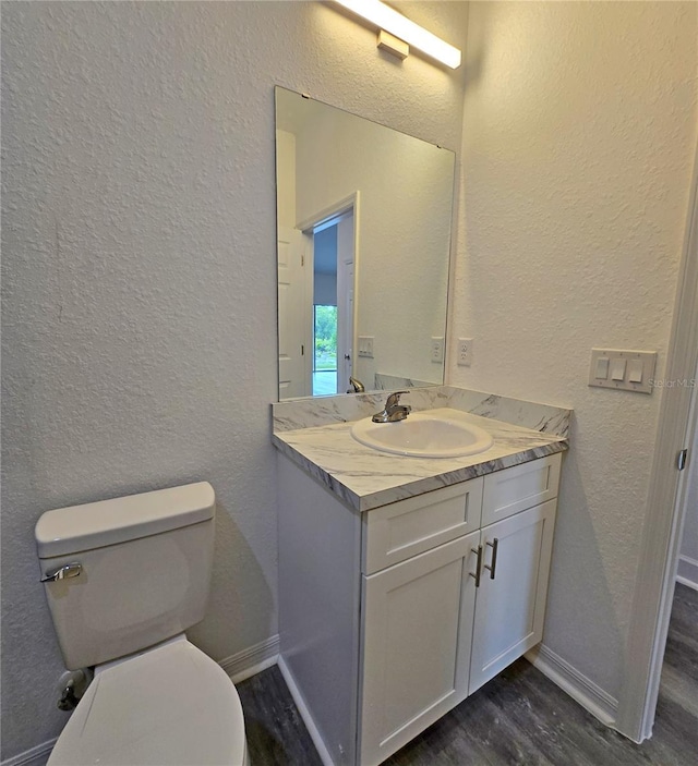 3040 W Joliet Rd, Avon Park, FL 33825 - bathroom with wood finished floors, vanity, and a textured wall