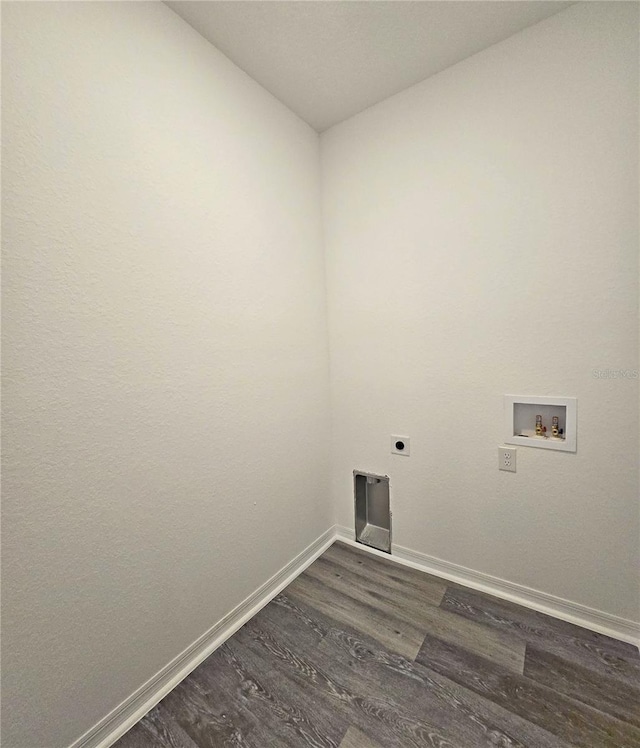 3040 W Joliet Rd, Avon Park, FL 33825 - laundry room with hookup for a washing machine, hookup for an electric dryer, and dark wood-style floors