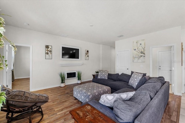 8720 Micmac Ct, Polk City, FL 33868 - living area featuring wood finished floors and a fireplace