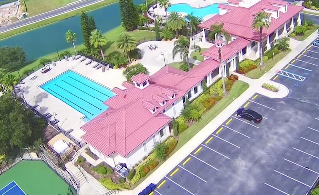 545 Pond Cypress Ct, Auburndale, FL 33823 - drone / aerial view of a pool area and a nearby body of water